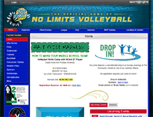 Tablet Screenshot of nolimitsvolleyball.org